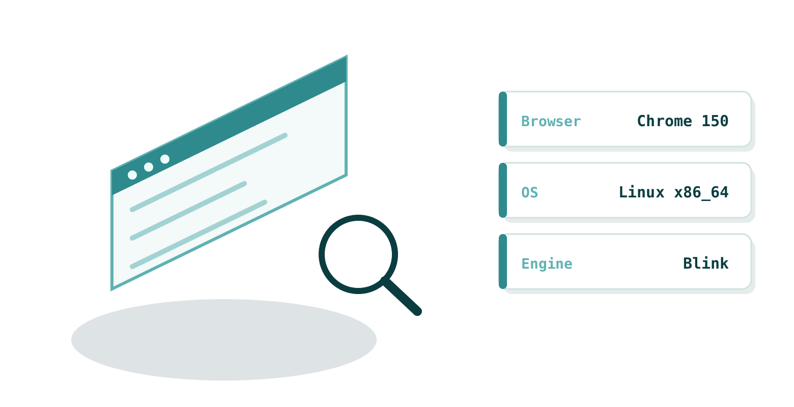The User-Agent string decodes into the browser, operating system and rendering engine